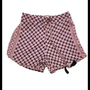 Earthbound Trading Shorts Large Boho Hippie Drawstring Silky Pink  High Waisted